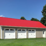 custom pole garage with metal roof