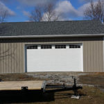 custom pole garage with one big door