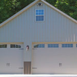 custom pole garages with two doors