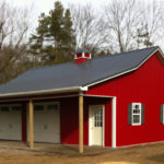 custom red pole garage