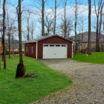 detached pole garage with one door