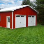 pole garage with 2 doors