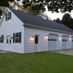 custom white pole garage