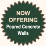 now offering poured concrete walls logo
